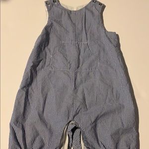 Jacadi checkered overalls baby boy 6M